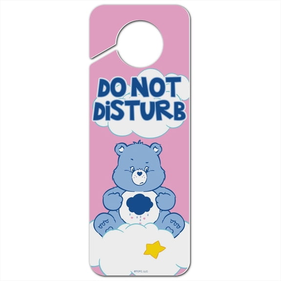 Care Bears Grumpy Bear Plastic Door Knob Hanger Sign