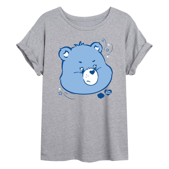 Care Bears - Grumpy Bear Portrait - Juniors Oversized Graphic T-Shirt