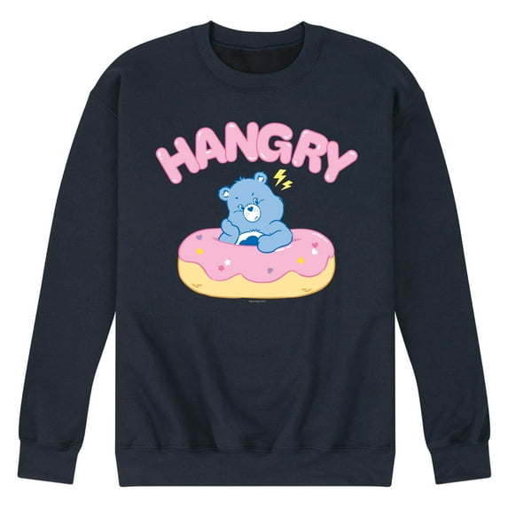 Care Bears - Hangry Grumpy Bear With Donut - Men's Crew Fleece Sweatshirt