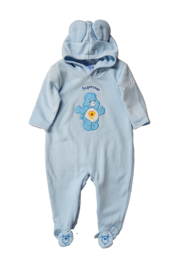 Infant Boys Blue Superstar Bear Romper Bodysuit Coveralls 6-9m
