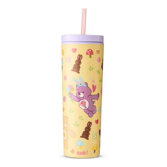 Care Bears Kids Easter Durable Plastic Double Wall Bravo Tumbler with Straw, 23"
