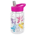 thumbnail image 1 of Care Bears Kids Tritan Plastic Water Bottle with Straw Lid and Handle, Reusable Tumbler for Toddlers, Unisex for Girls and Boys, 12oz, Magical Pattern, 1 of 1