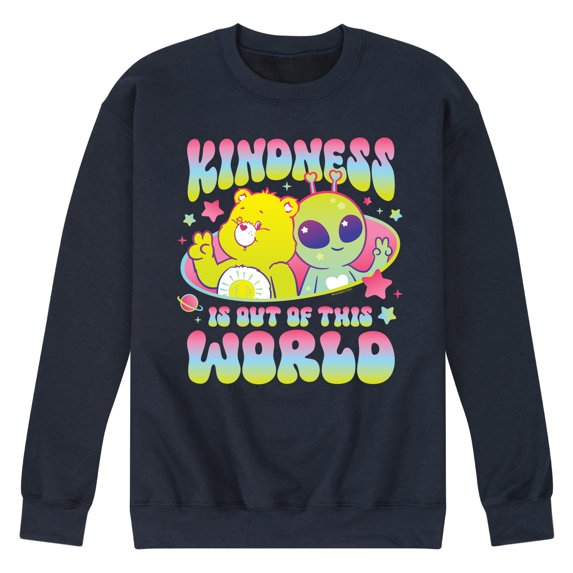 Care Bears - Kindness Out Of This World Funshine Bear And Space Alien - Men's Crew Fleece Sweatshirt