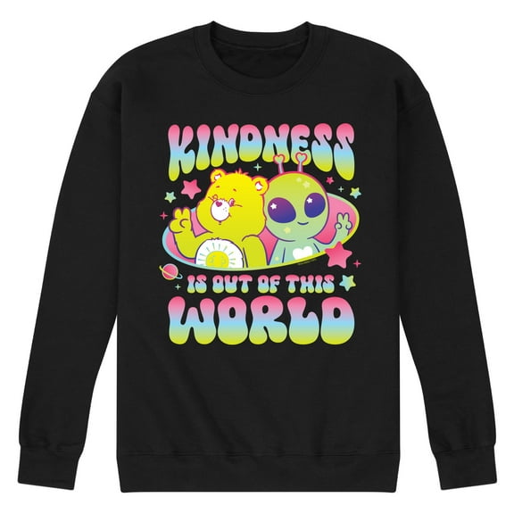 Care Bears - Kindness Out Of This World Funshine Bear And Space Alien - Men's Crew Fleece Sweatshirt