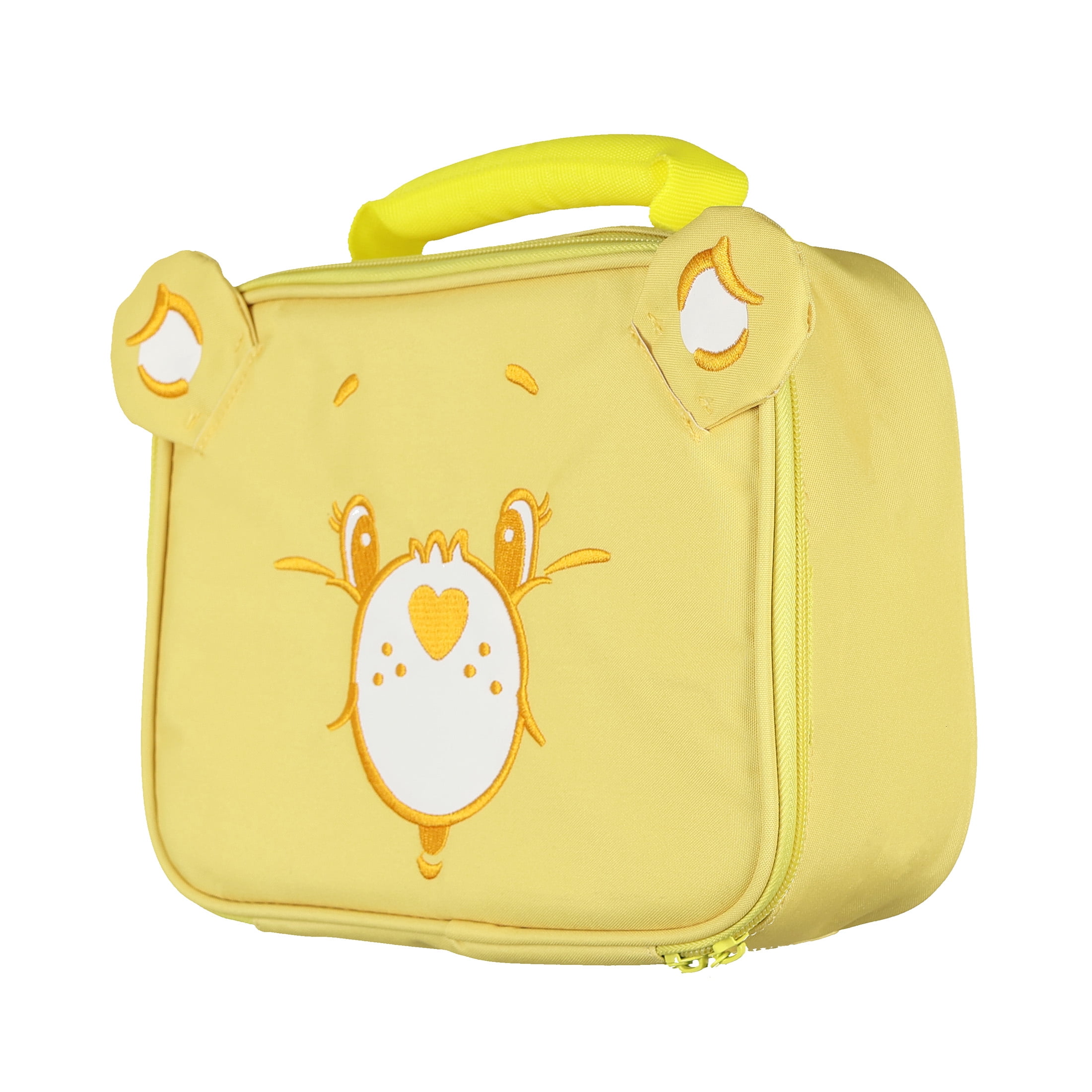 Care Bears Lunch Box Funshine Bear Embroidered Face Insulated Tote Bag with 3D Ears 10"