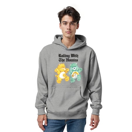 Care Bears , Men's & Big Men's Graphic Hoodie, Rolling with the Homies, Sizes XS-3XL