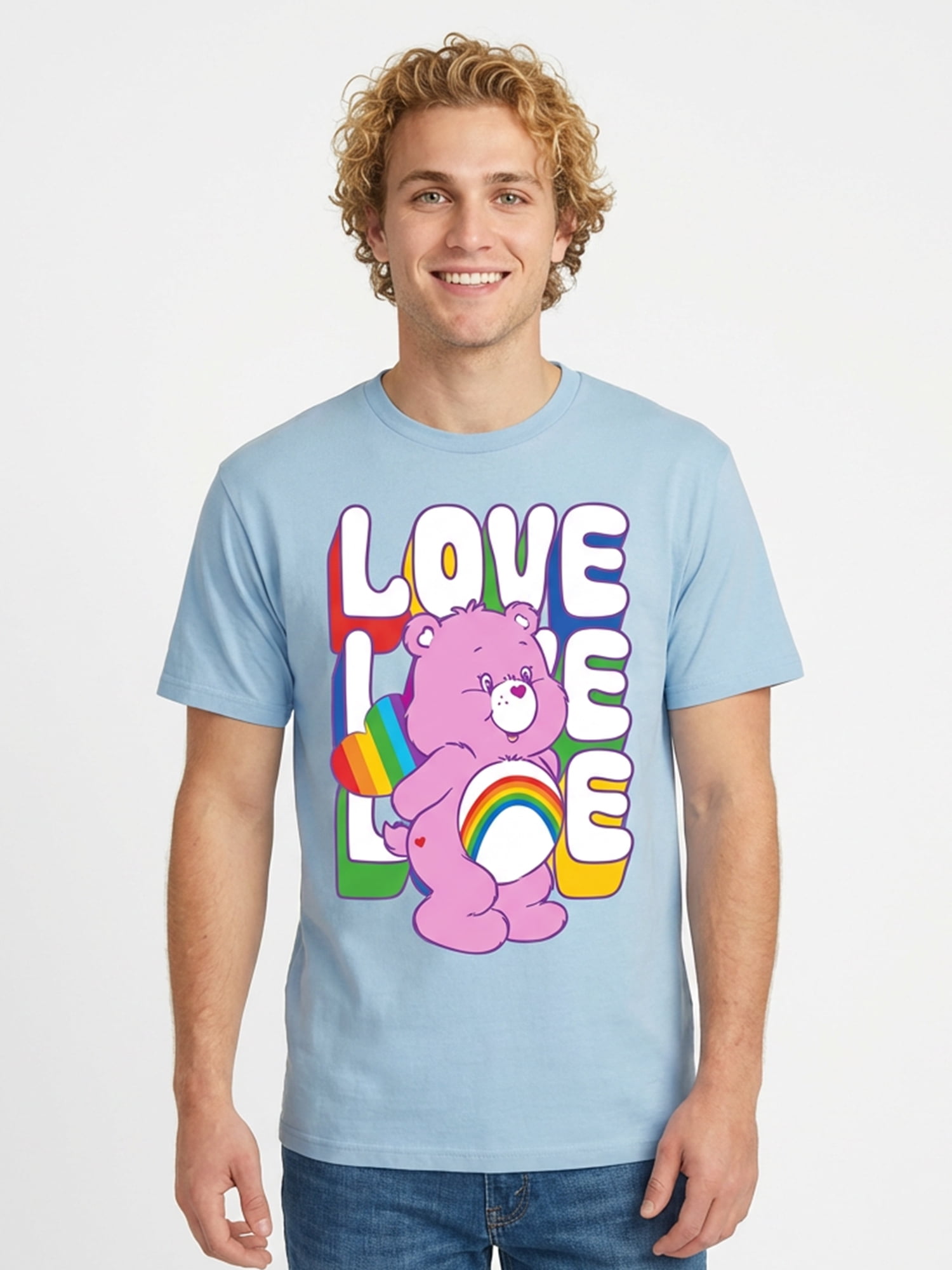 Care Bears, Men's & Big Men's Pride Graphic Tee, Love, Sizes S-3XL