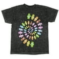 thumbnail image 1 of Care Bears Men's Characters Tie Dye Spiral Print Adult Short Sleeve T-Shirt, 1 of 6