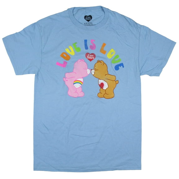 Care Bears Men's Love Is Love Rainbow Adult Short Sleeve T-Shirt