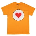 thumbnail image 1 of Care Bears Men's Tenderheart Bear Belly Badge Adult Graphic Print Crewneck Short Sleeve Orange Costume T-Shirt, 1 of 3