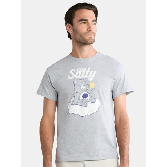 Care Bears Men's and Big Men's Stay Salty Grumpy Bear Graphic Tee, Sizes S-3XL