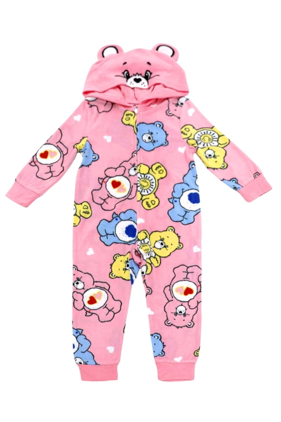 Pajamas for Girls, Hooded One Piece Blanket Sleeper Pjs for Kids, Funshine, Grumpy, Love-A-Lot, 8