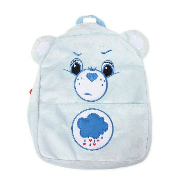 Care Bears Plush Grumpy Bear Blue Fuzzy Backpack Back Pack Bag