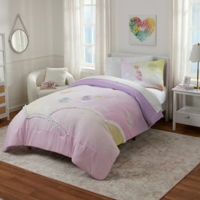 Care Bears 2 Piece Ruffle Comforter and Sham Set, Twin/Full