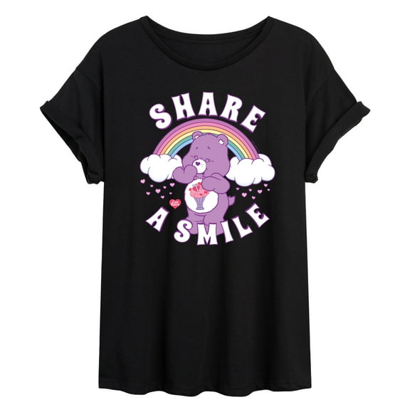 Care Bears - Share A Smile - Women's Oversized Graphic T-Shirt