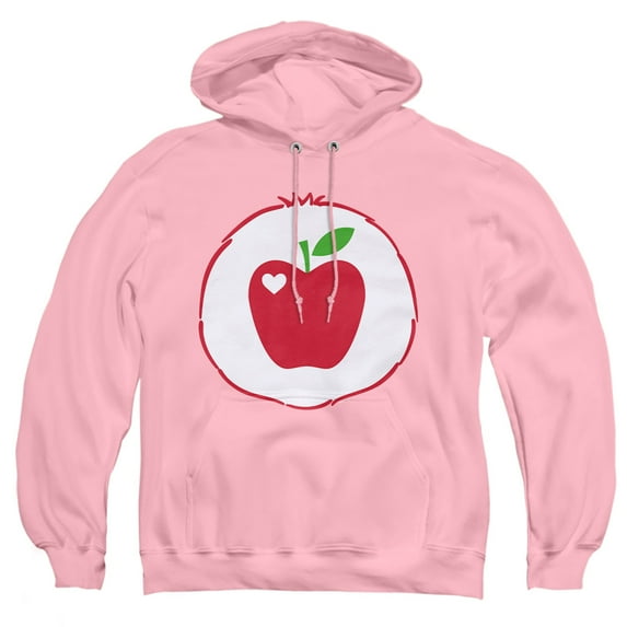 Care Bears Smart Heart Bear Belly Adult Pull-Over Hoodie, Pink, Small