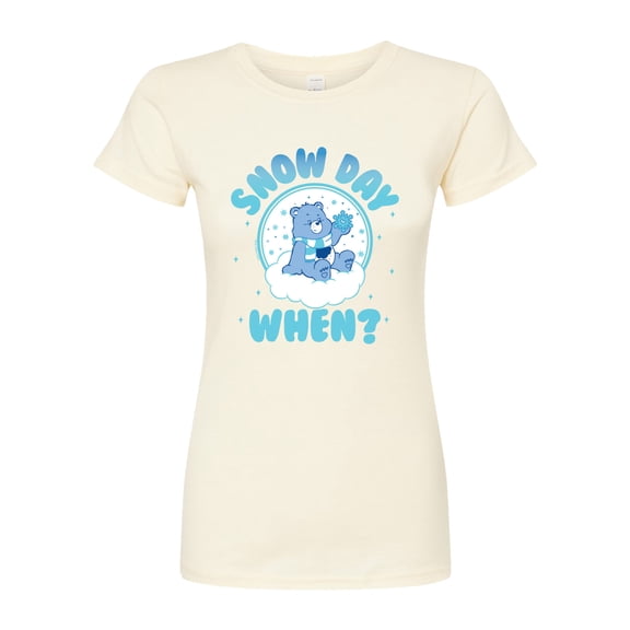 Care Bears - Snow Day When - Juniors Fitted Graphic T-Shirt