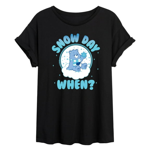 Care Bears - Snow Day When - Women's Oversized Graphic T-Shirt