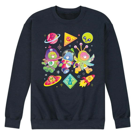 Care Bears - Space Aliens And Care Bears Grid - Men's Crew Fleece Sweatshirt
