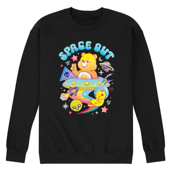 Care Bears - Space Out Funshine Bear Ufo -Men's Crew Fleece Sweatshirt