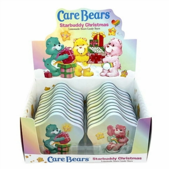 Care Bears Starbuddy Christmas Lemonade Sour Candy Stars 12 Pack 1.4 oz