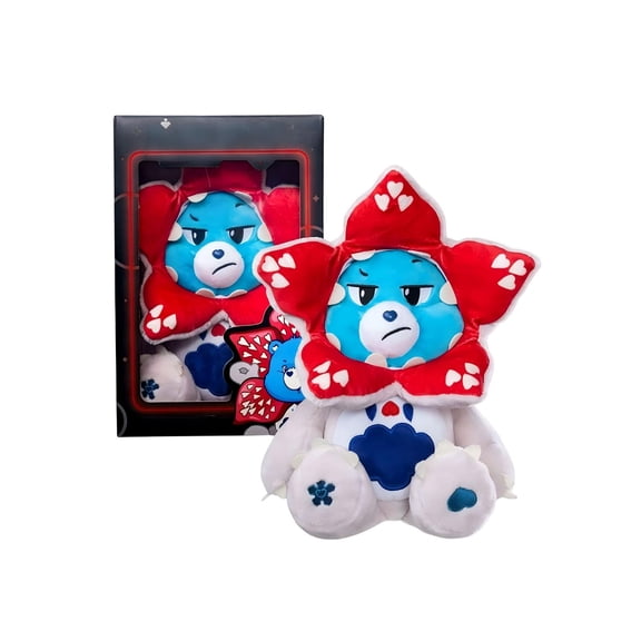 Care*Bears+Stranger*Things 15 Inch Plush Grumpy Bear as the Demogorgon, for Holiday, Birthday Gift (with Gift Box)