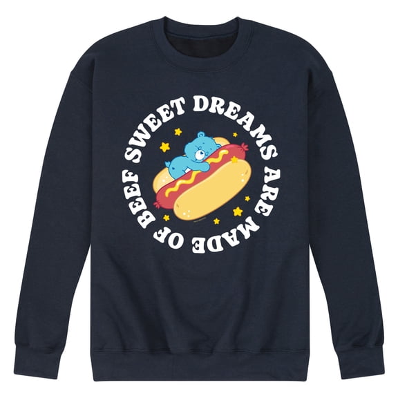 Care Bears - Sweet Dreams Made Of Beef Hot Dog - Men's Crew Fleece Sweatshirt