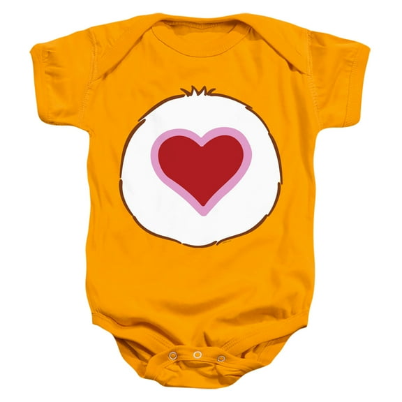 Care Bears Tenderheart Belly Unisex Infant Snap Suit for Baby (6 Months) Gold