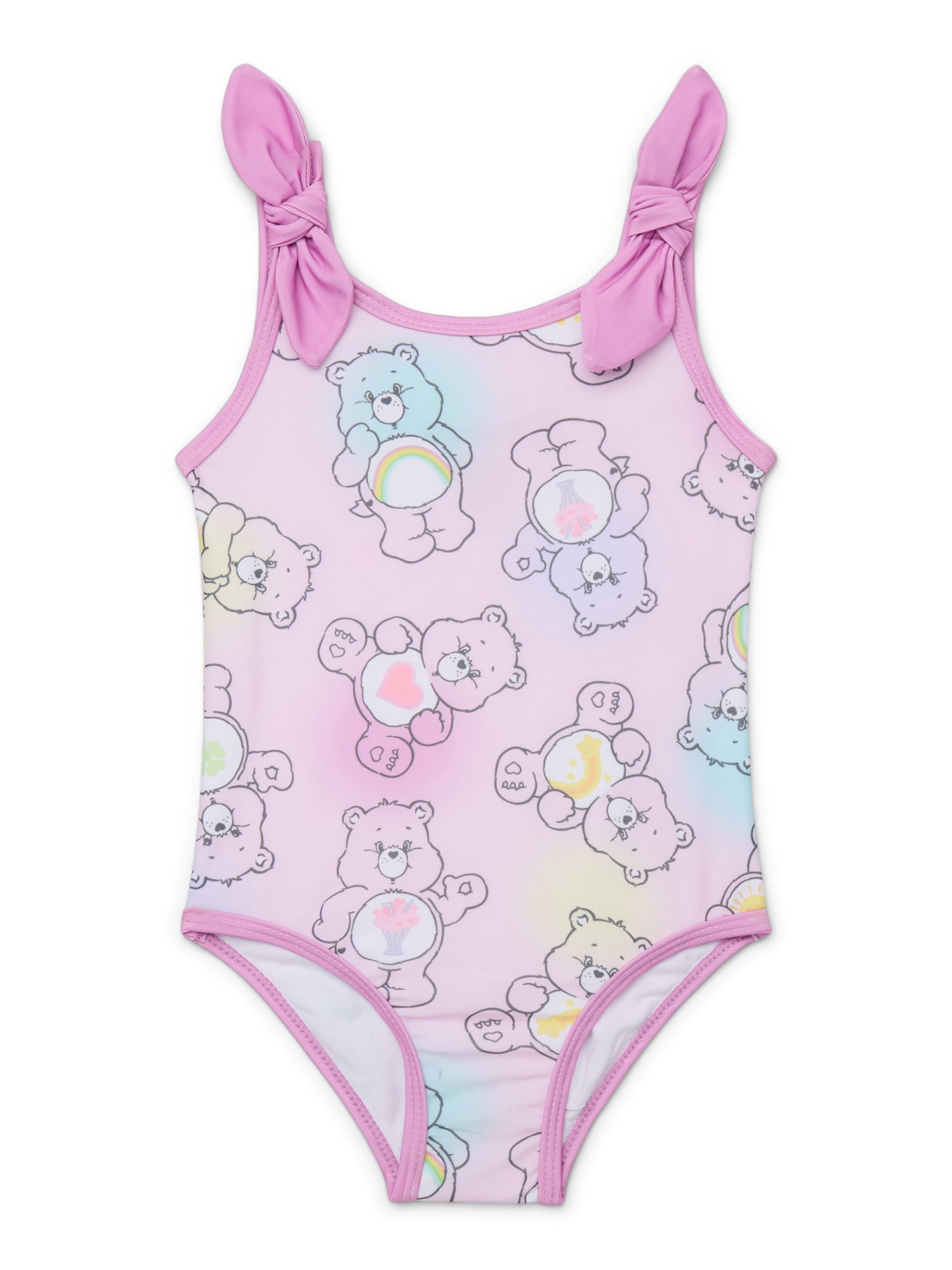 Care Bears Toddler Girls One-Piece Swimsuit with UPF 50+, Sizes 2T-4T