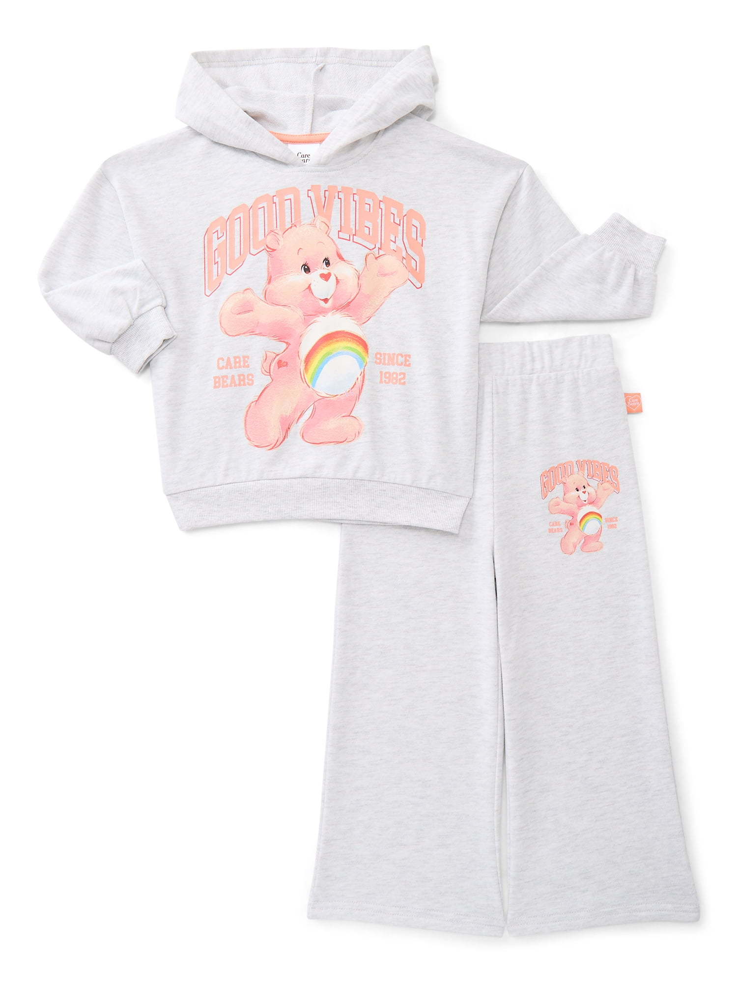 Care Bears Toddler Girls' Graphic Hoodie and Matching Sweatpants Set, 2-Piece, Sizes 12M-5T