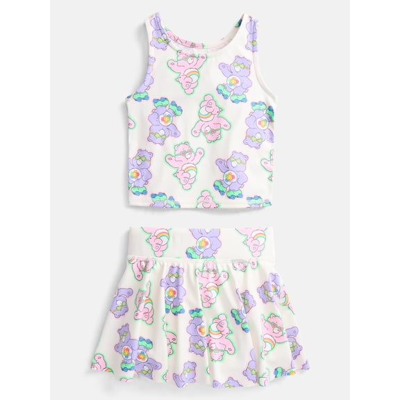 Care Bears Toddler Girls' Active Tank Top and Skort Set, 2-Piece, Sizes 12M-5T