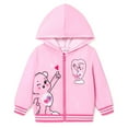 thumbnail image 1 of Care Bears Toddler Girls Jackets Love Heart Graphic Hooded Sweatshirts Valentines Gifts Sizes 2-6, 1 of 7