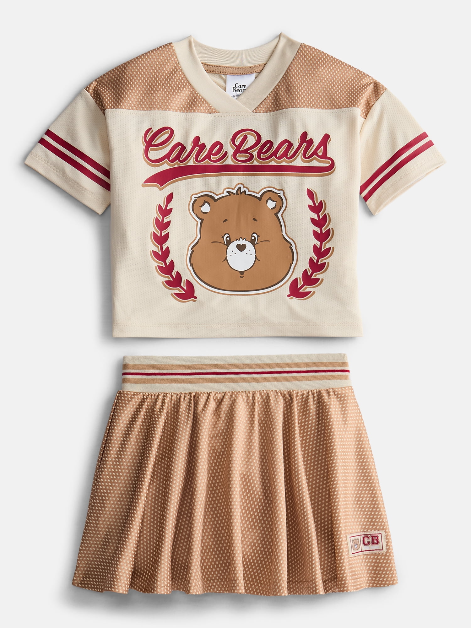 Care Bears Toddler Girls Short Sleeve Graphic Jersey Skirt Set, 2 Piece, Sizes 12M-5T