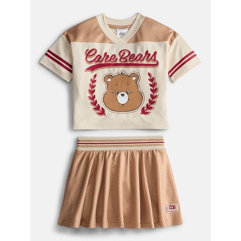 Care Bears Toddler Girls Short Sleeve Graphic Jersey Skirt Set, 2 Piece, Sizes 12M-5T