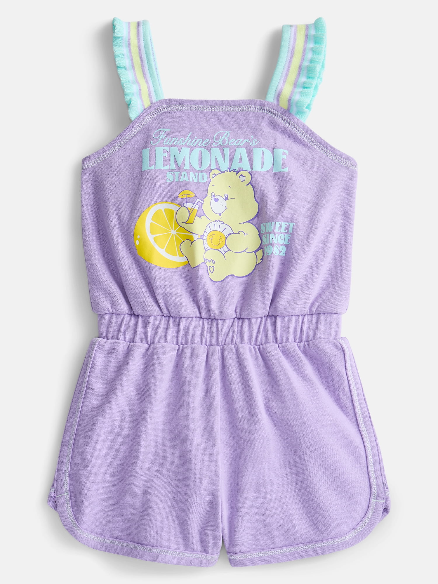 Care Bears Toddler Girls Sleeveless Romper, Sizes 12M-5T