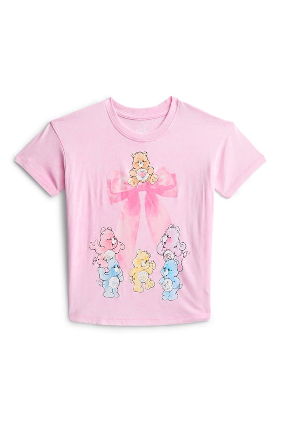 Toddler Girls Graphic Crewneck Tee with Short Sleeves, Sizes 12M-5T