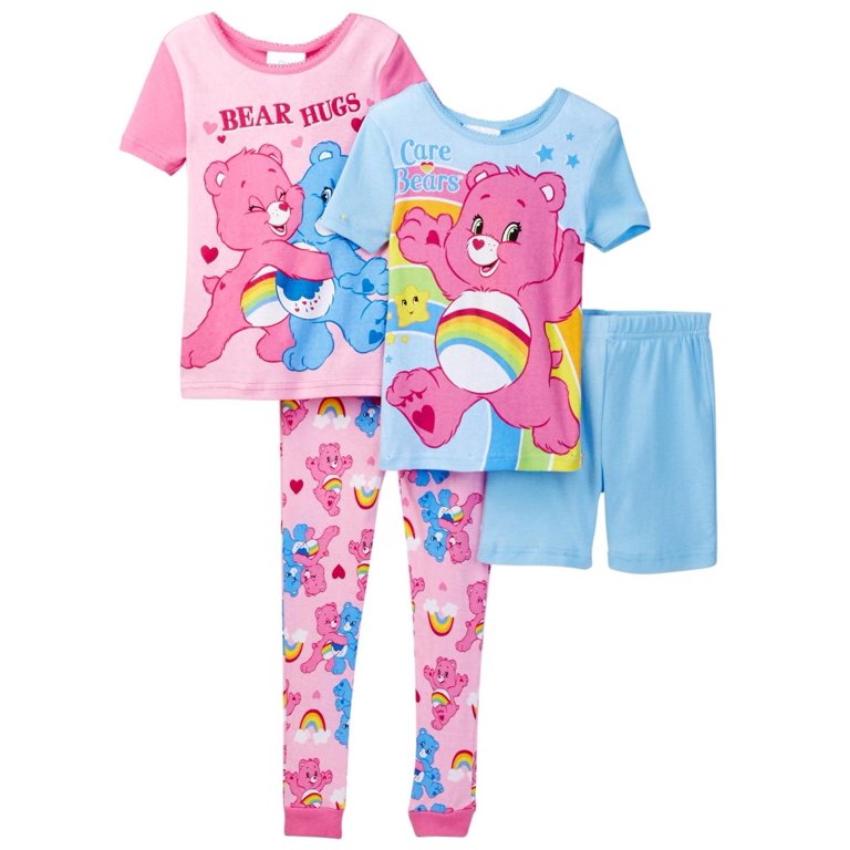 Care Bears Toddler girl tight fit pajama 4pc set 