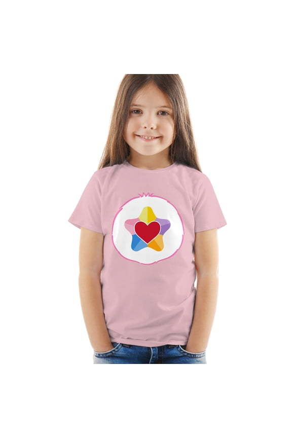 True Heart Bear Belly Kids T Shirt (4) for Toddler Boys and Girls, Pink