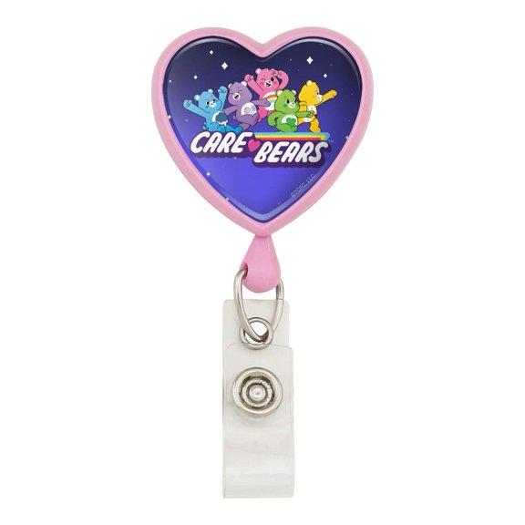Care Bears: Unlock The Magic Logo Group Heart Lanyard Retractable Reel Badge ID Card Holder