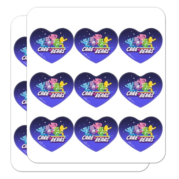 Care Bears: Unlock The Magic Logo Group Heart Shaped Planner Calendar Scrapbook Craft Stickers