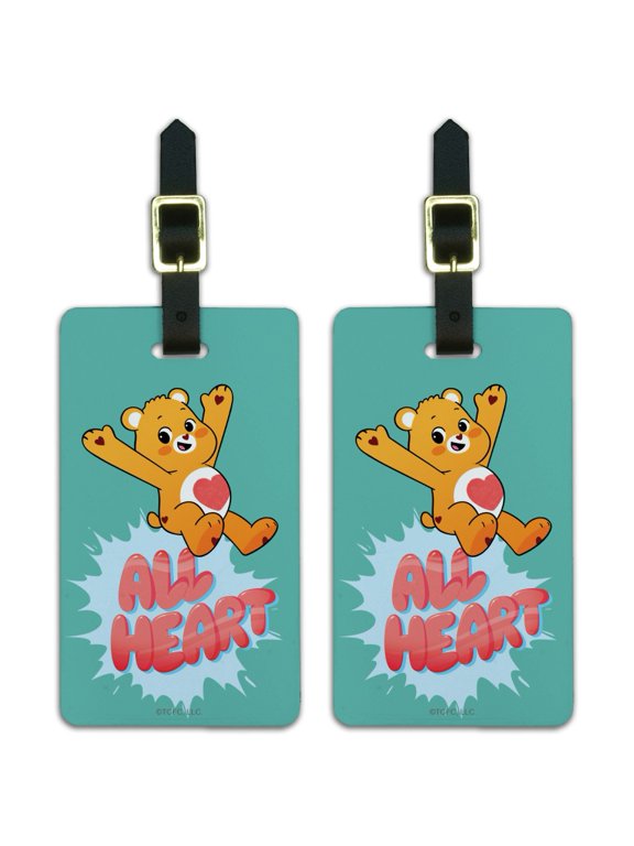 Care Bears: Unlock the Magic All Heart Luggage ID Tags Suitcase Carry-On Cards - Set of 2