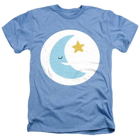 Care Bears: Unlock the Magic Bedtime Bear Belly Unisex Adult Heather T Shirt, Light Blue Heather, 2X-Large