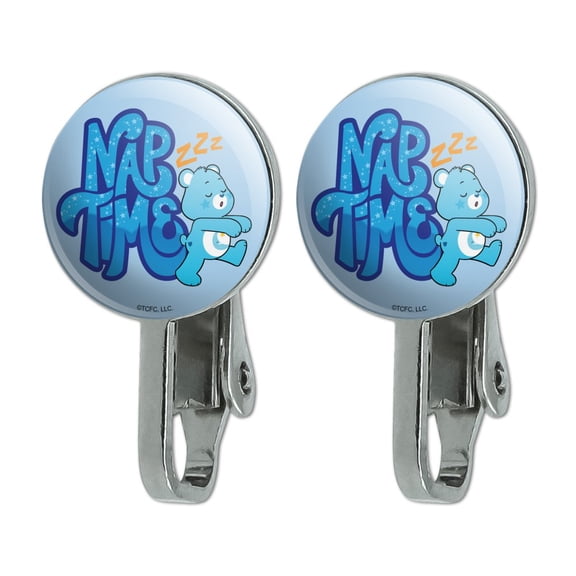 Care Bears: Unlock the Magic Bedtime Bear Nap Time Novelty Clip-On Stud Earrings