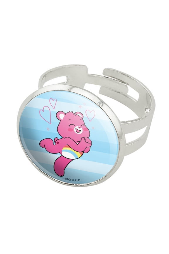 Care Bears: Unlock the Magic Cheer Bear Silver Plated Adjustable Novelty Ring