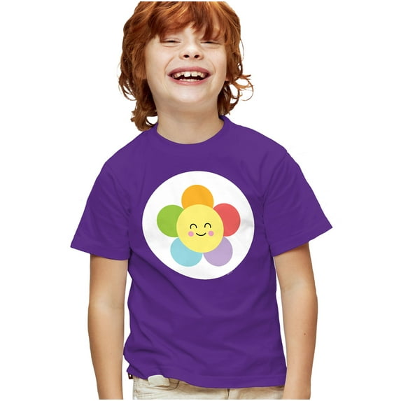 Care Bears: Unlock the Magic Harmony Bear Belly Kids T Shirt for Youth Boys and Girls, Purple, Small