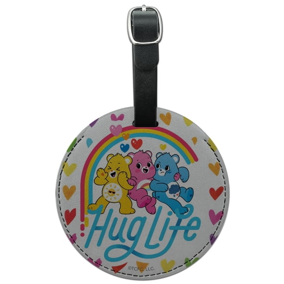 Care Bears: Unlock the Magic Hug Life Round Leather Luggage Card Suitcase Carry-On ID Tag
