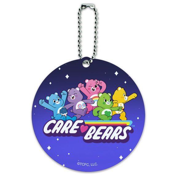 Care Bears: Unlock the Magic Logo Group Round Luggage ID Tag Card Suitcase Carry-On