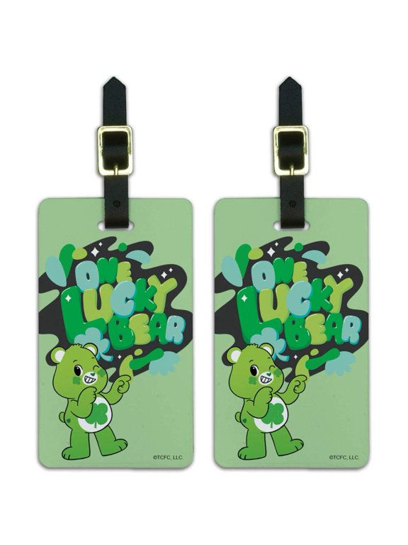 Care Bears: Unlock the Magic One Lucky Bear Luggage ID Tags Suitcase Carry-On Cards - Set of 2