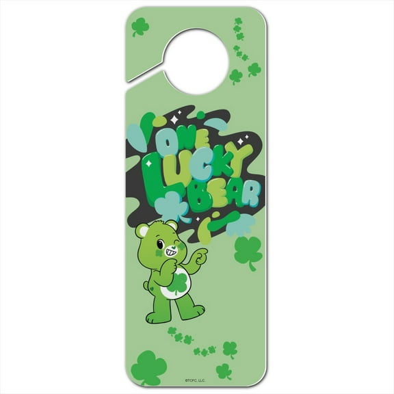 Care Bears: Unlock the Magic One Lucky Bear Plastic Door Knob Hanger Sign