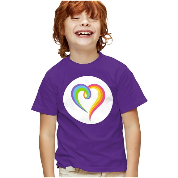 Care Bears: Unlock the Magic Togetherness Bear Belly Kids T Shirt for Youth Boys and Girls, Purple, X-Small